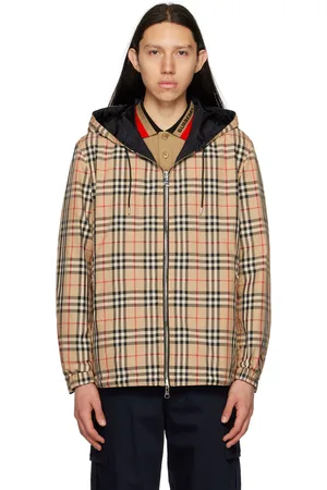 Burberry Men Jackets - Beige Zip Reversible Jacket