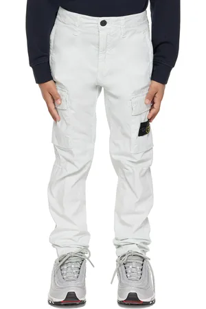 Stone Island Kids Gray Patch Cargo Pants