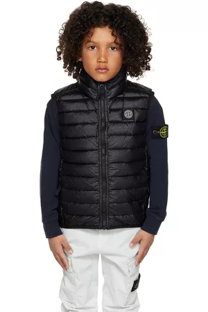 Stone Island Camisoles - Kids Black Quilted Down Vest