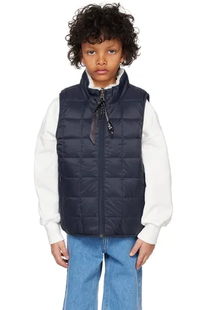 TAION Kids Navy & White Quilted Reversible Vest