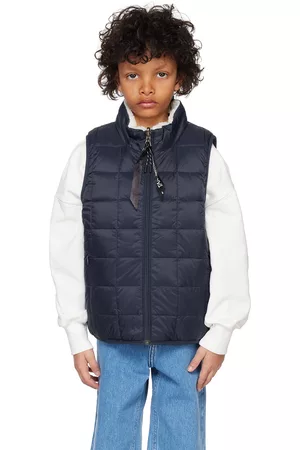 TAION Camisoles - Kids Navy & White Quilted Reversible Vest