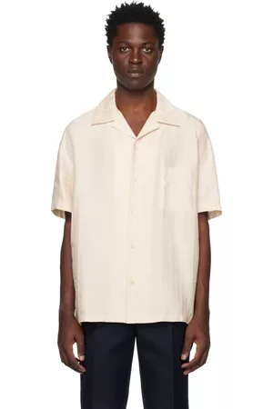 Golden Goose Men Shirts - Beige Jacquard Shirt