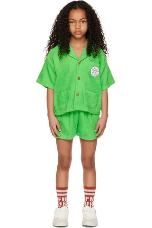 Wander & Wonder Shirts - Kids Green Shirt & Shorts Set