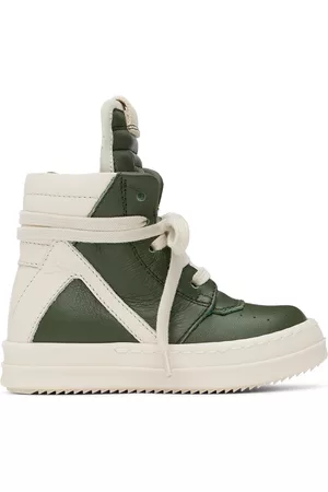 Rick Owens Sneakers - Baby Green & Off-White Geobasket Sneakers