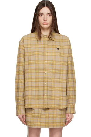 Acne Studios Orange Check Shirt