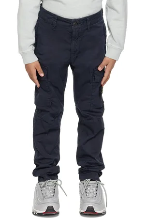 Stone Island Kids Navy Patch Cargo Pants