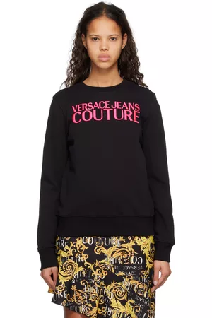 VERSACE Black Embroidered Sweatshirt