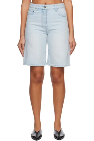 SYSTEM Blue Faded Denim Shorts