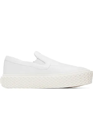 Lanvin White Curbies Slip-On Sneakers