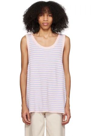 SYSTEM Pink & Blue Striped Tank Top