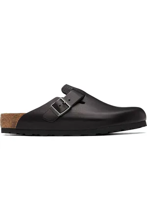 Birkenstock Men Casual Shoes - Black Boston Grip Clogs