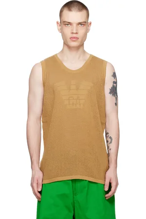 Emporio Armani Tan Oversized Tank Top