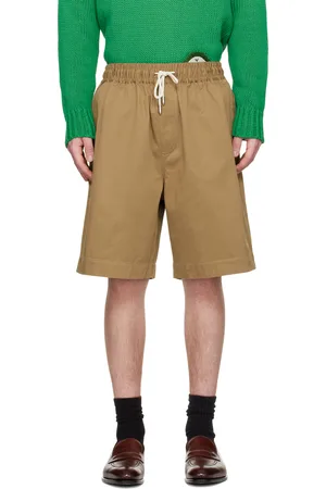 Emporio Armani Men Shorts - Khaki Oversized Shorts