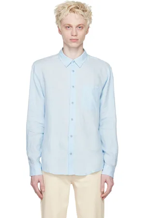 A.P.C. Men Long sleeves - Blue Cassel Shirt