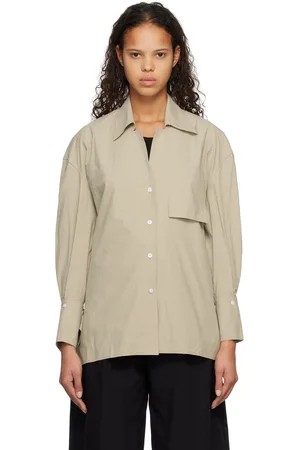 Subtle Le Nguyen Green Crinkled Shirt