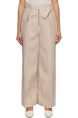 Trousers | Womens COS WIDE-LEG LINEN PANTS beige ~ Theatre Collective-anthinhphatland.vn