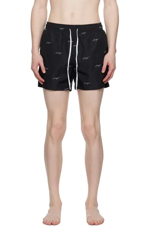 HUGO BOSS Black Printed Swim Shorts