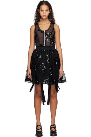 Simone Rocha Black Zip-Up Bodysuit