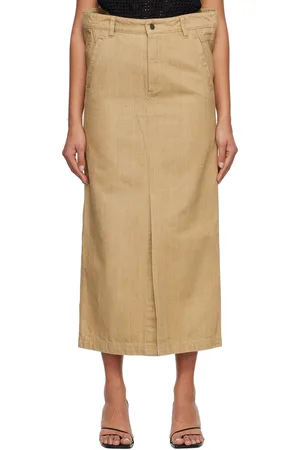 Subtle Le Nguyen Flat Denim Maxi Skirt