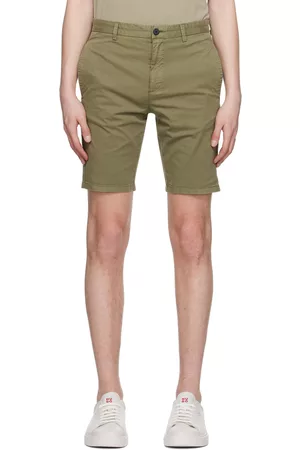 HUGO BOSS Green Slim-Fit Shorts
