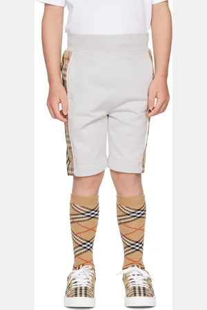 Burberry Kids Gray Vintage Check Panel Shorts