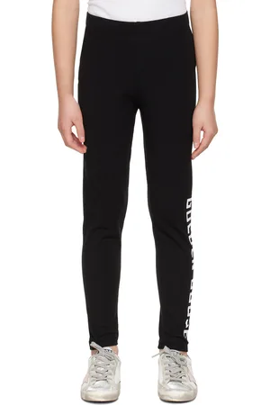 Golden Goose Kids Black Printed Leggings