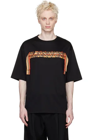 Lanvin Black Embroidered Trim T-Shirt
