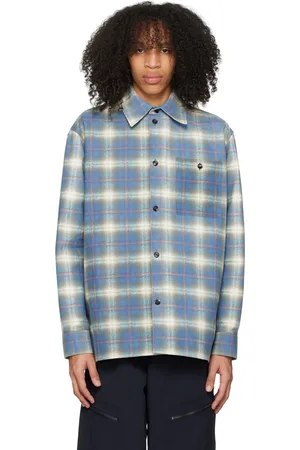Bottega Veneta Blue Printed Leather Jacket