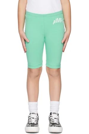 Maison Margiela Kids Green Printed Shorts