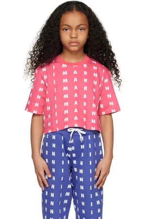Marni Kids Pink Cropped T-Shirt