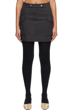 SYSTEM Gray Cargo Pocket Miniskirt