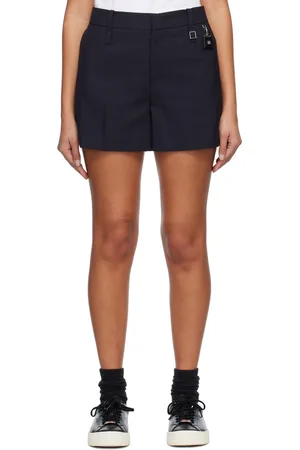 WOOYOUNGMI Indigo Creased Shorts