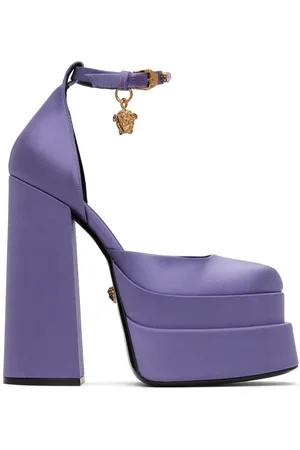 VERSACE Purple Medusa Aevitas Platform Heels