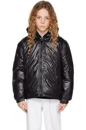 Diesel Kids Black Zipped Puffer Jacket
