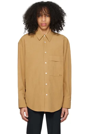 WOOYOUNGMI Brown Button-Down Shirt