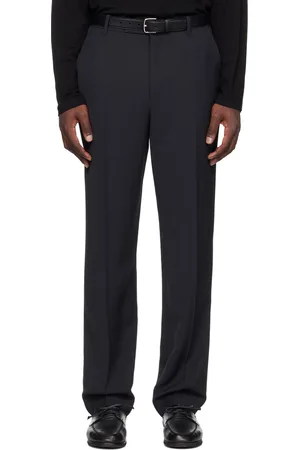 The Row Navy Elijah Trousers