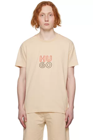 HUGO BOSS Beige Stacked T-Shirt