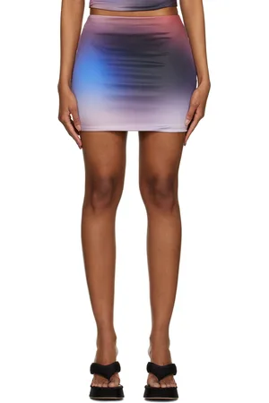 Third Form Multicolor Map Miniskirt
