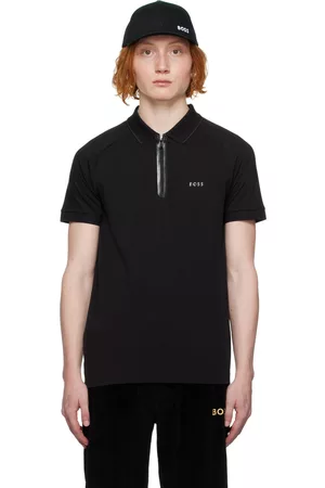 HUGO BOSS Black Zip Polo