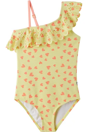 Molo Kids Yellow Net One-Piece Swimsuit