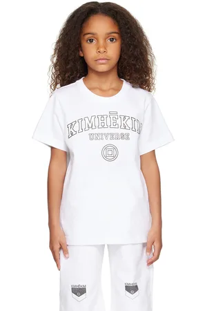 KIMHEKIM Kids Gray Stamped T-Shirt