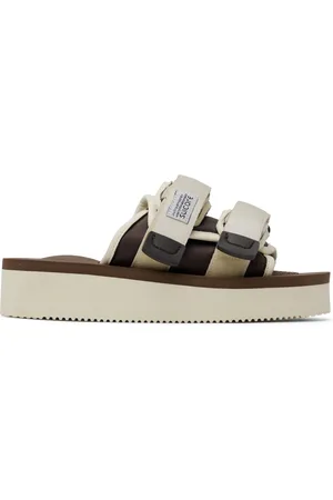 SUICOKE Off-White & Brown MOTO-PO Sandals