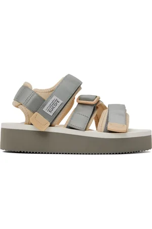 SUICOKE Gray & Beige KISEE-PO Sandals