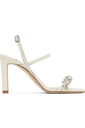 Jimmy Choo Off-White Meira 85 Heeled Sandals