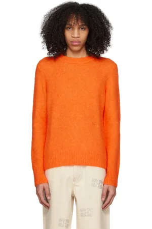 Ganni Orange Crewneck Sweater