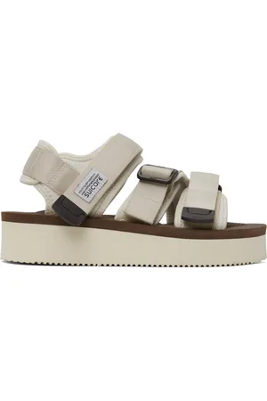 SUICOKE Off-White & Brown KISEE-PO Sandals