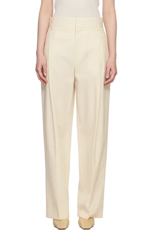 MARIA MCMANUS Off-White Pleated Trousers