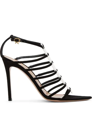 Gianvito Rossi Black Suede Heeled Sandals