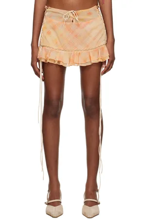 KNWLS Pink Scallop Miniskirt