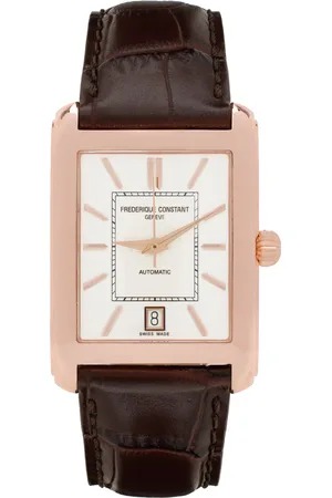 Frederique Constant Men Watches - Brown & Rose Gold Classics Carrée Automatic Watch